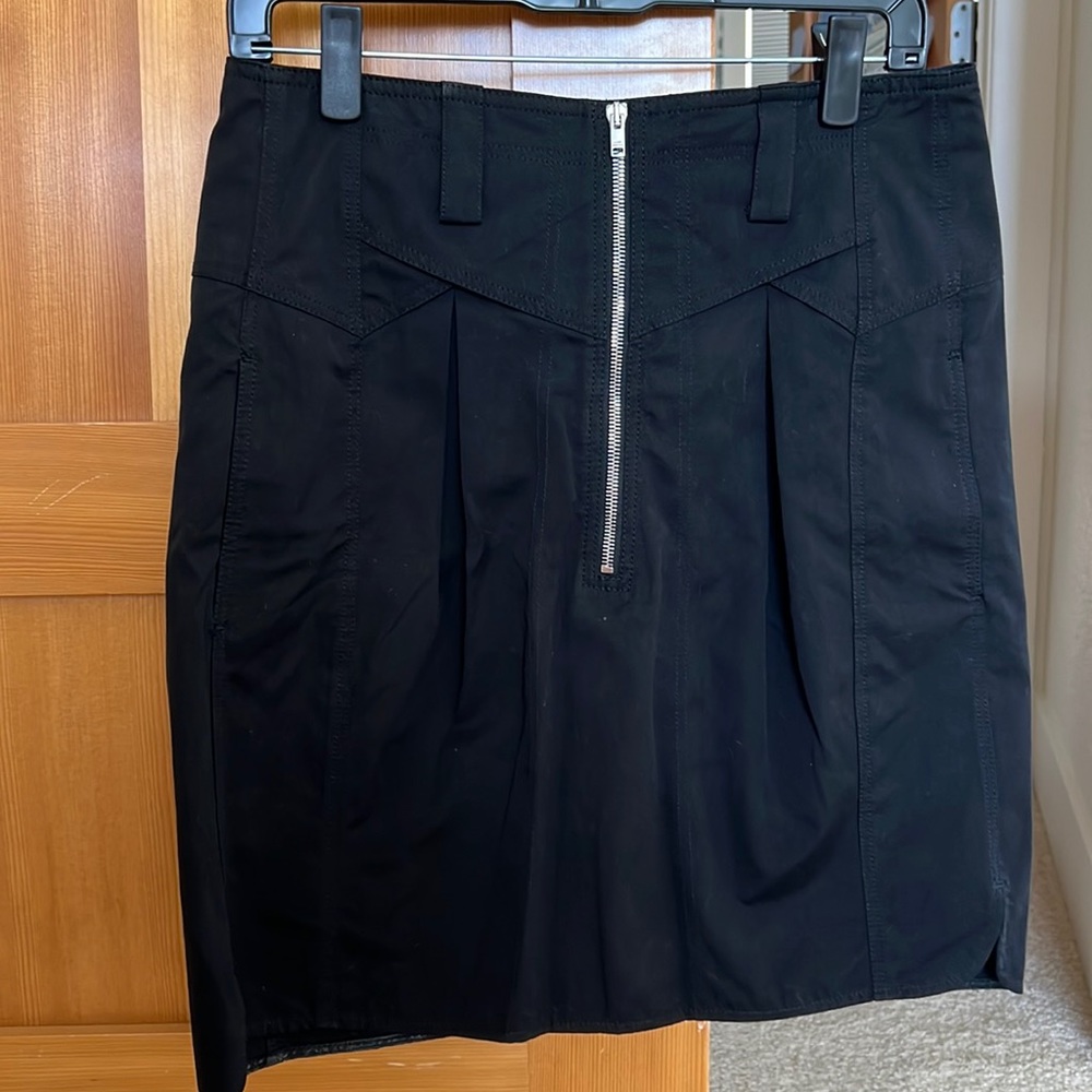 Isabel Marant Zip Front Cotton Mini Sz 42 Black Never Worn